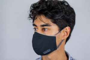 Mascarillas  antivirus, acabado Viroblock®, 01 lisa con ribete y gomas gris