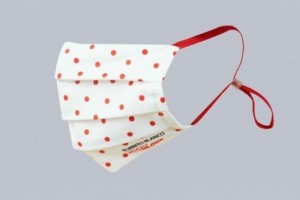 Mascarillas  antivirus, acabado Viroblock®, 15 TOPITOS con estampado y gomas rojo