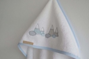 Capa de baño bebé, rizo algodón 100%,  220 Azul