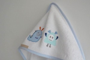 Capa de baño bebé, rizo algodón 100%,  221 Azul