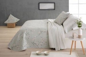 Colcha boutí de diseño, modelo 531, color Verde