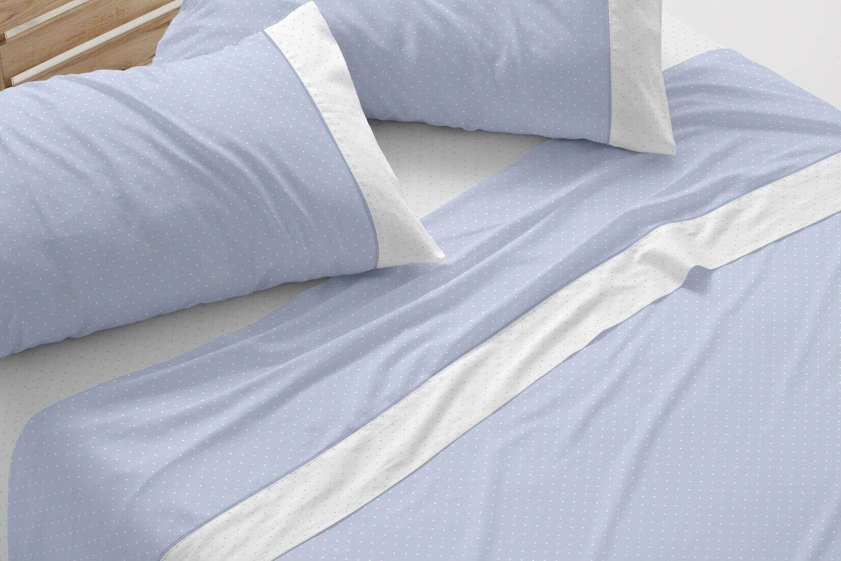 Sábana de topitos, diseño 238 Azul pálido, de Burrito Blanco