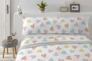 Sábanas Coralina, tacto peluche, diseño 992 color Multi