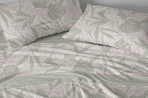Sábanas Coralina, tacto peluche, diseño 994 color Verde