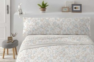 Sábanas Coralina, tacto peluche, diseño 995 color Beige