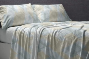 Sábanas Nacarina®, tacto aterciopelado, diseño 058 color Agua