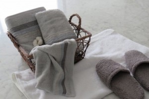 Juego de toallas de rizo algodón , diseño 212 color Gris