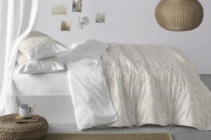 Fundas nórdicas estampadas de 200 hilos, diseño 009 Beige (Sin bajera)