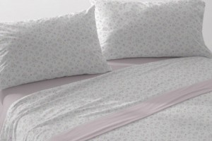 Juego de sábanas nuevo tejido Velvelina®, diseño 009 color Nude