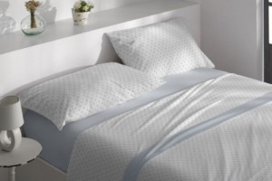Juego de sábanas nuevo tejido Velvelina®, diseño 010 color Azul
