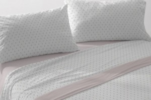 Juego de sábanas nuevo tejido Velvelina®, diseño 010 color Nude