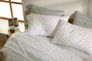 Juego de sábanas nuevo tejido Velvelina®, diseño 009 color Menta