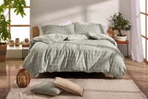 Juego de funda nórdica nuevo tejido Velvelina®, diseño 008 color Salvia