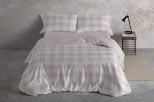 juego funda nordica color nude diseño vichy 543