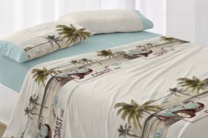 Juego de sábanas color agua diseño vintage 148