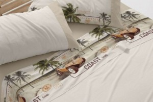 Juego de sábanas color ámbar diseño vintage 148