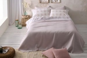 Colcha de verano color nude diseño geométrico 162