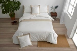 juego funda nordica algodón 200 hilos color blanco 408