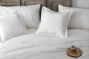 Juego de sábanas algodón 200 hilos color blanco 406