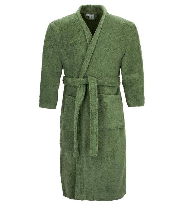 Albornoz liso color Verde Oscuro 50