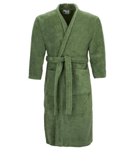 Albornoz liso color Verde Oscuro 50