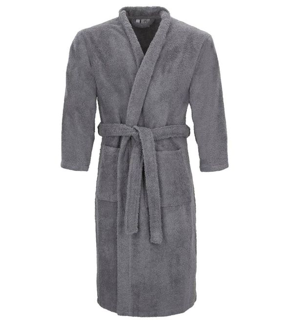 Albornoz liso color Gris Oscuro 50