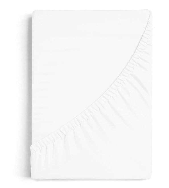 Sábana bajera blanca 100% Algodón Tejido de Punto  ADJ001