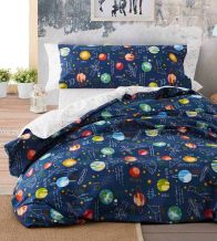 Funda nórdica  infantil, 160 Azul, Los planetas