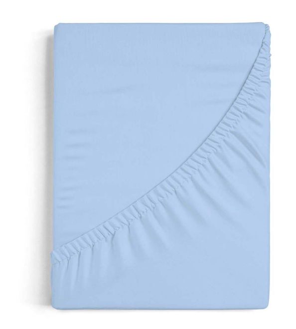 Sábana bajera azul 100% Algodón Tejido de Punto  ADJ001