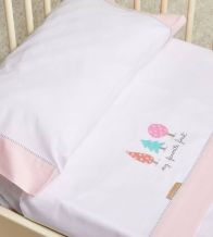 Sábanas cuna bordadas 213 rosa