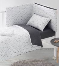 Funda nórdica cuna, algodón 100%, 402 Gris