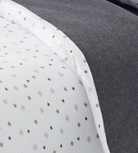 Funda nórdica cuna, algodón 100%, 402 Gris