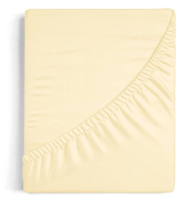 Sábanas bajeras ajustables Algodón-Poliés 50/50, A7 Amarillo