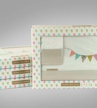 Sábanas cuna, maxicuna y minicuna bordadas, 214 Gris