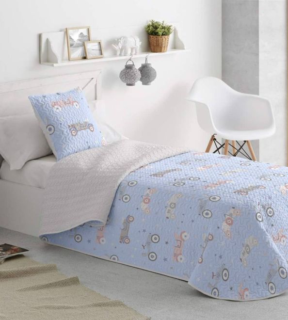 Colcha boutí infantil 175, Azul