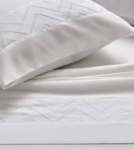 Sábanas bordadas algodón percal 200 hilos, 400 Blanco