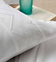 Sábanas bordadas algodón percal 200 hilos, 400 Blanco