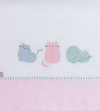 Sábanas bordadas cuna, maxicuna, minicuna -Algodón- 219 Rosa