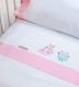 Sábanas bordadas cuna, maxicuna, minicuna -Algodón- 221 Rosa