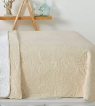 Colcha de verano diseño 152, color Beige/Blanco