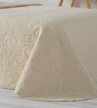 Colcha de verano diseño 152, color Beige/Blanco