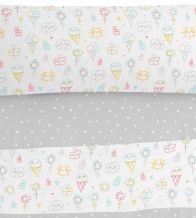 Juego de sábanas infantil 016, Gris
