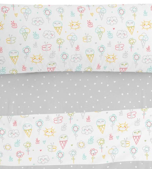 Juego de sábanas infantil 016, Gris
