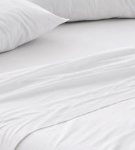 Sábanas bajeras Algodón Percal, Diseño 400 - Blanco