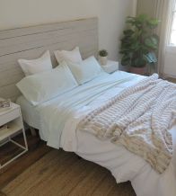 Juego de sábanas tejido Velvelina®, 003 Menta - Nuevas sábanas de invierno, textura aterciopelada