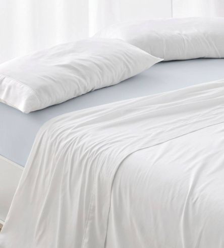 Sábana ajustable, tejido Velvelina®, 001 Azul Nuevas sábanas de invierno, textura aterciopelada