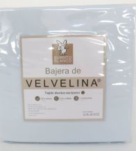 Sábana ajustable, tejido Velvelina®, 001 Azul Nuevas sábanas de invierno, textura aterciopelada