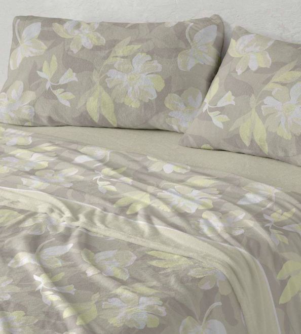 Sábanas de invierno Coralina, tacto peluche, Diseño 986 Lima