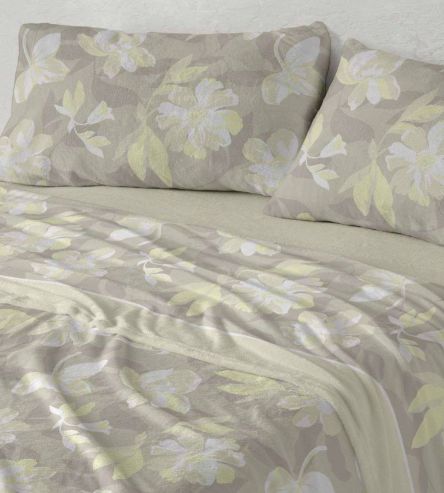 Sábanas de invierno Coralina, tacto peluche, Diseño 986 Lima
