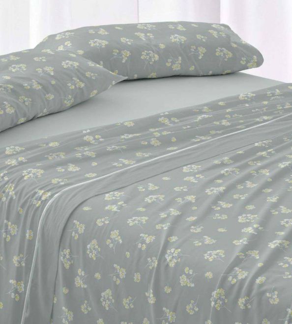 Sábanas de invierno tejido Velvelina®, textura aterciopelada, 006 Eucalipto